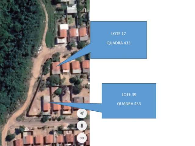 4 terrenos c/ 275m² cada, em Barra do Garça/MT